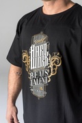 Oversize HARD WORK unisex T-shirt sort 7
