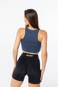 Deadlift Crop Top Blue Jeans ryg