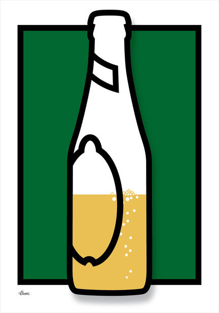Beer bottle flaske colour Poster plakat ©Birger www.artprintandmore.dk