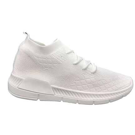 Dame sneakers elastik hvid