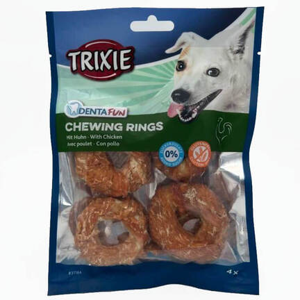 Trixie Denta Fun Chicken Chewing Rings 4 stk