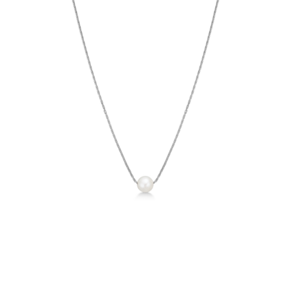 Grain Necklace - Simpel halskæde med en enkel hvid kulturperle