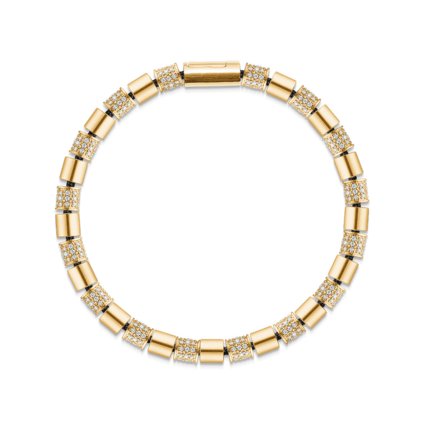 Designer's Edition #3 armbånd i sort nylon med 14 karat guldlås