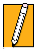 Pencil drawing graphic colour Poster plakat ©Birger www.artprintandmore.dk