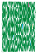 Green strokes illustration graphic art poster