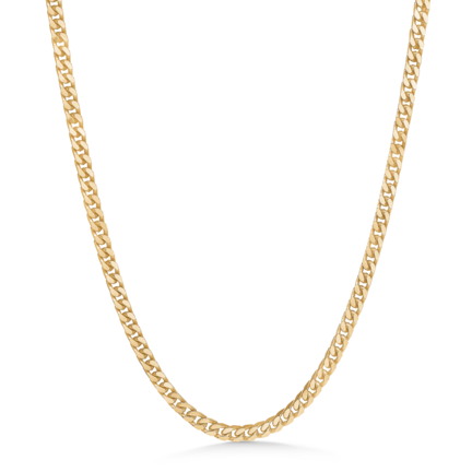 Plaited Chain Necklace - Plaited chain in sterling silver plated in 18 ct gold