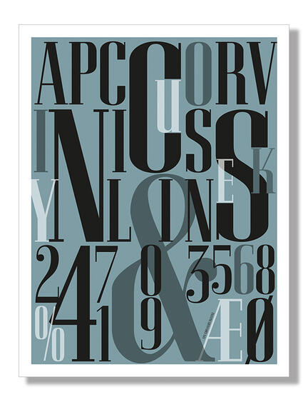 Typographic art poster by Herman Klausen