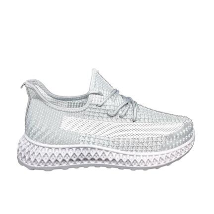 Dame sneakers grå textil
