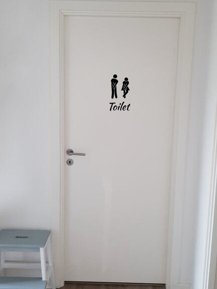 Toiletskilt klistermærke