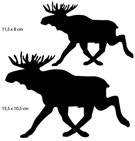 Sportsign ælg elk moose auto deko sticker silhouet