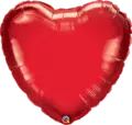 Stort rødt ballon hjerte