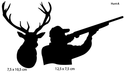 Sportsign hunter deer auto deko sticker silhouet