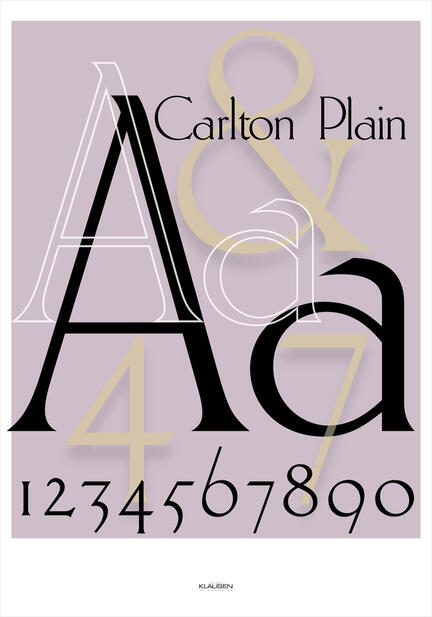 Carlton Plain font Klausen design typoart poster plakat art work webshop