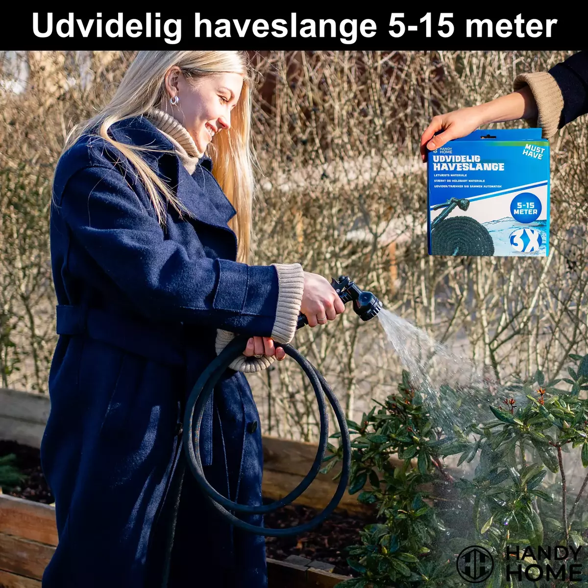 Udvidelig vandslange, 5 - 15 meter billigevarer.dk