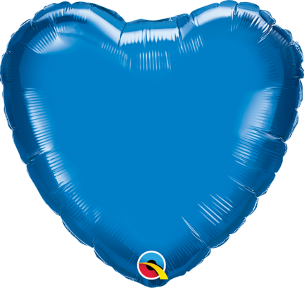 helium ballon blåt hjerte