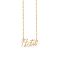 Name Tag Necklace Asta - halskæde med navn - navnehalskæde i forgyldt sterling sølv