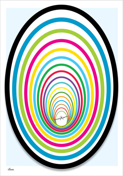 Mix colour circles spitfire illustration graphic art poster