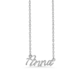 Name Tag Necklace Anna - halskæde med navn - navnehalskæde i sterling sølv