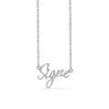 Name Tag Necklace Signe - halskæde med navn - navnehalskæde i sterling sølv