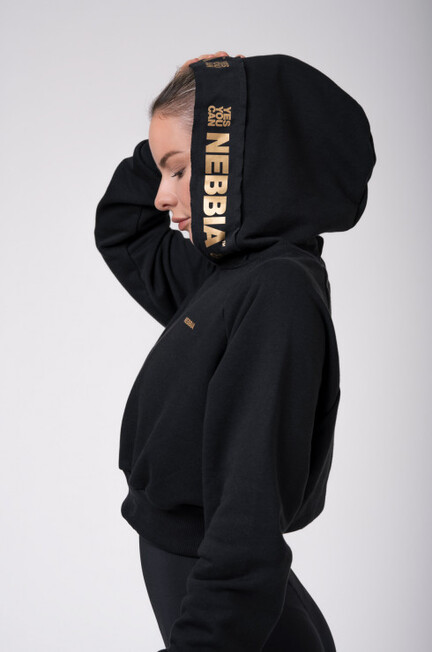 Nebbia Golden Crop Hoodie 1
