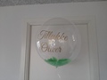 Fjerballon med navn grøn