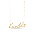 Name Tag Necklace Camilla - halskæde med navn - navnehalskæde i forgyldt sterling sølv