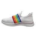 hvide sneakers med regnbue farver til kvinder