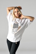 Oversize HARD WORK unisex T-shirt Hvid 6