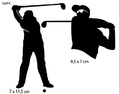 Sportsign golf male sporty auto deko sticker silhouet
