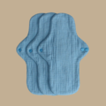 Genanvendelige natbind GOTS ocean blue
