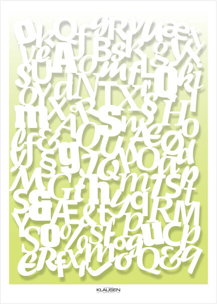 fonts skrift cut out Klausen design type typo art poster plakat art work web shop