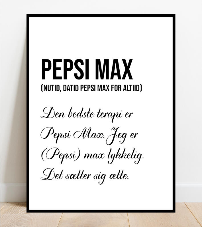 Pepsi Max Citatplakat | Louises Print