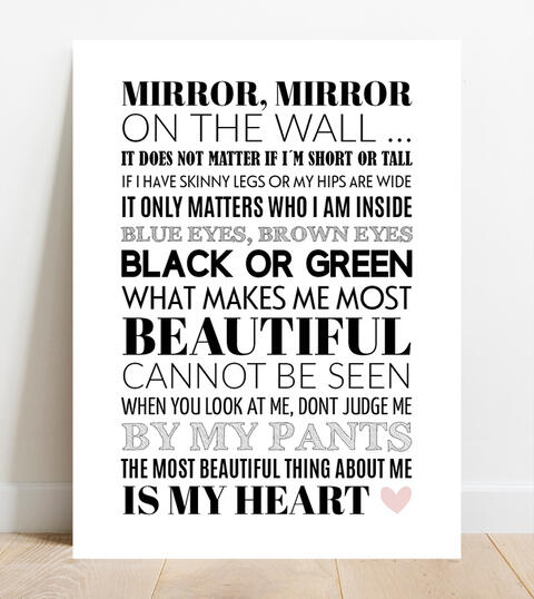Mirror mirror the wall plakat | A4 | Louises Print