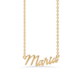 Name Tag Necklace Maria - necklace with name - name necklace in gold plated sterling silver