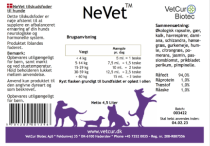 NeVet 4,5l – Hund | ElverHealing til hest