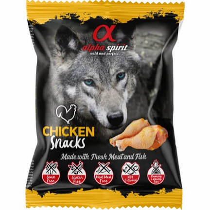 Alpha Spirit Chicken Snacks | 50 gram | Køb hos MyTrendyDog.dk