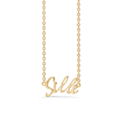 Name Tag Necklace Sille - necklace with name - name necklace in gold plated sterling silver