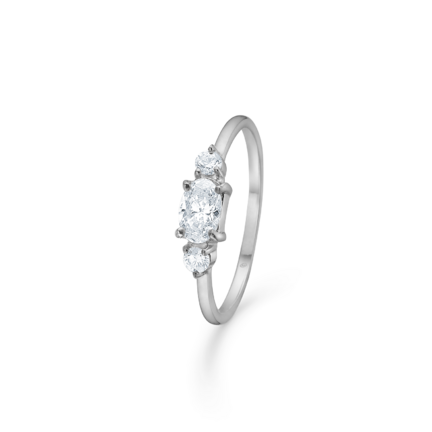 Ice Ring - Ring in 925 sterling silver with white zirconia stones