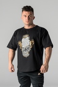 Oversize HARD WORK unisex T-shirt sort 4