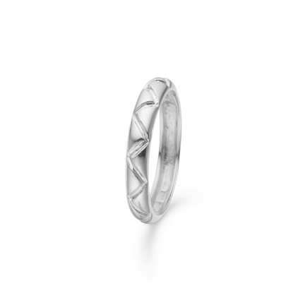 Cross Ring - Simpel ring med detaljer i 925 sterling sølv